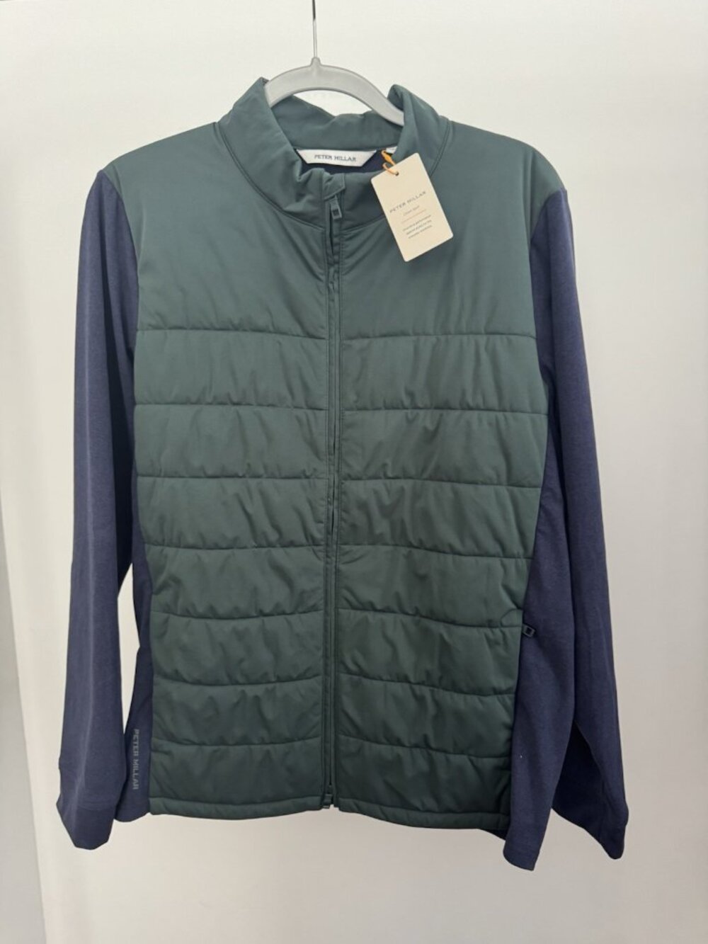 Peter Millar Crown Sport Quilted Jacket Men's Medium Navy Green NWT $275